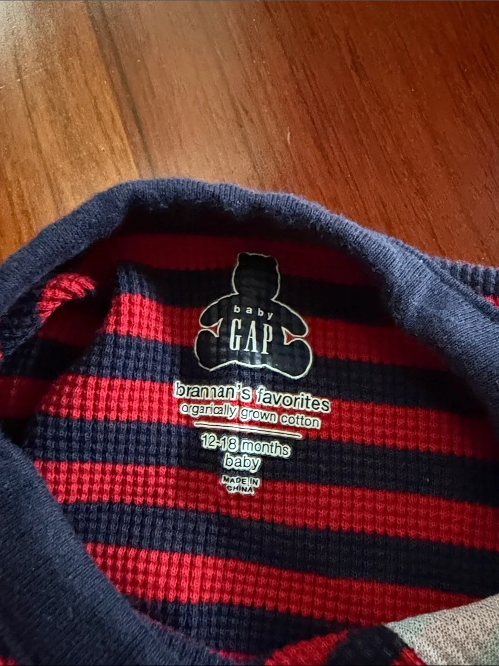 GAP Red and Navy Striped Kids Pajama Set